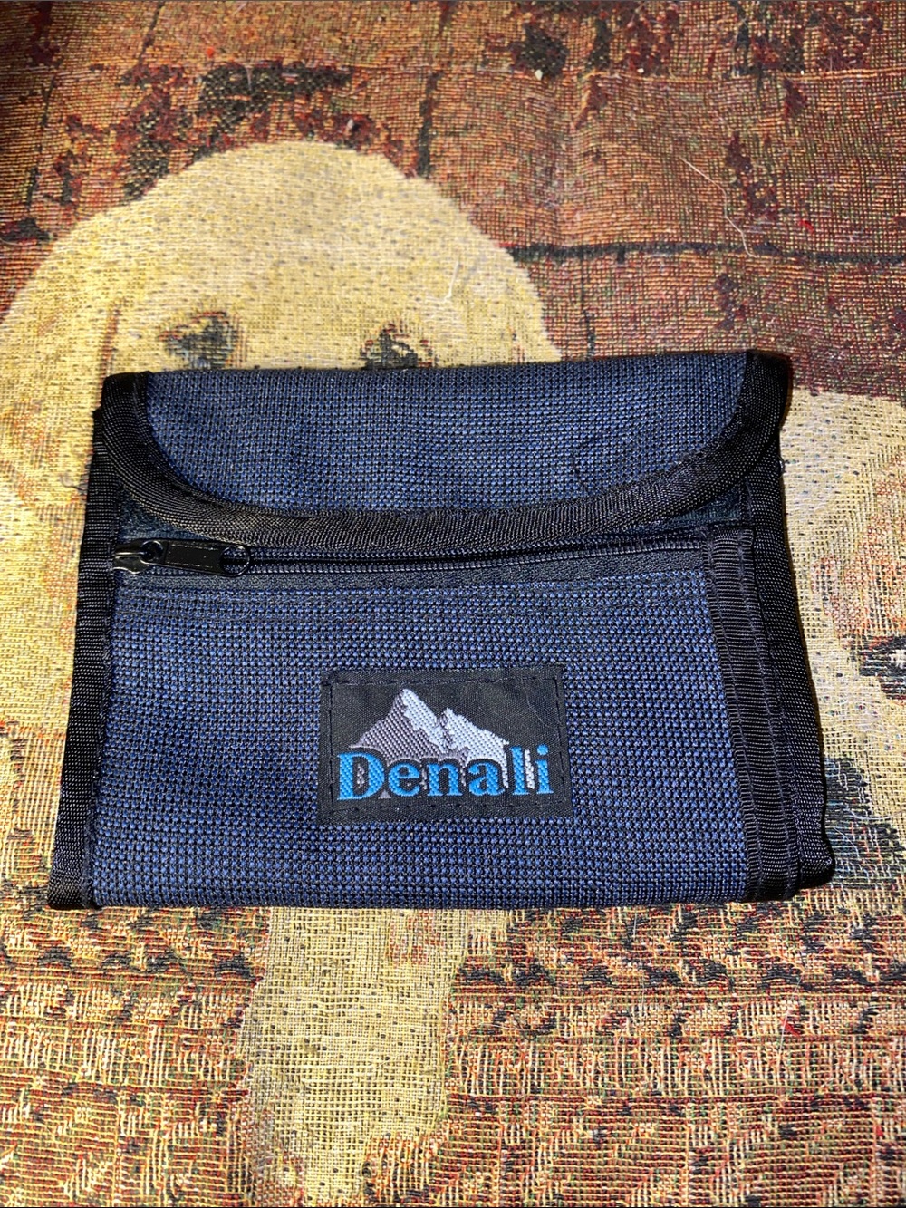 Denali brand Travel Wallet In Navy Blue color 5x4” like new